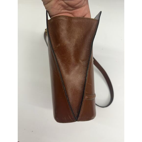 BALLY Medium Leather Purse Bag | Gold Chain Strap | Logo Tote | Made in Italy - Picture 10 of 10